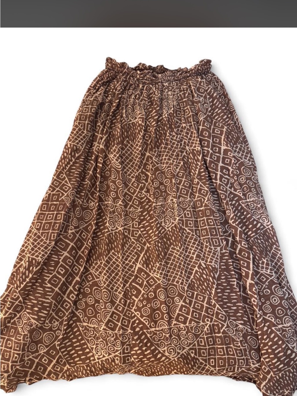 Urban Outfitters Brown Printed Maxi Skirt